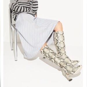 Cole Haan Glenda tall snakeskin boot